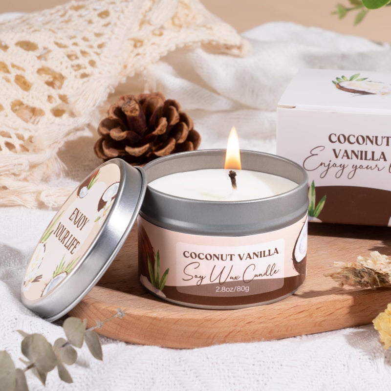 GiftPeak Spa Gift Baskets for Women, Vanilla Coconut Bath and Body Gifts Set for Women, Home Spa Self Care Gift, Relaxing Bath Set for Mom Wife Sister Friends Sister Girlfriend, Motherâ€™s Day Thank You Gifts - Image 4