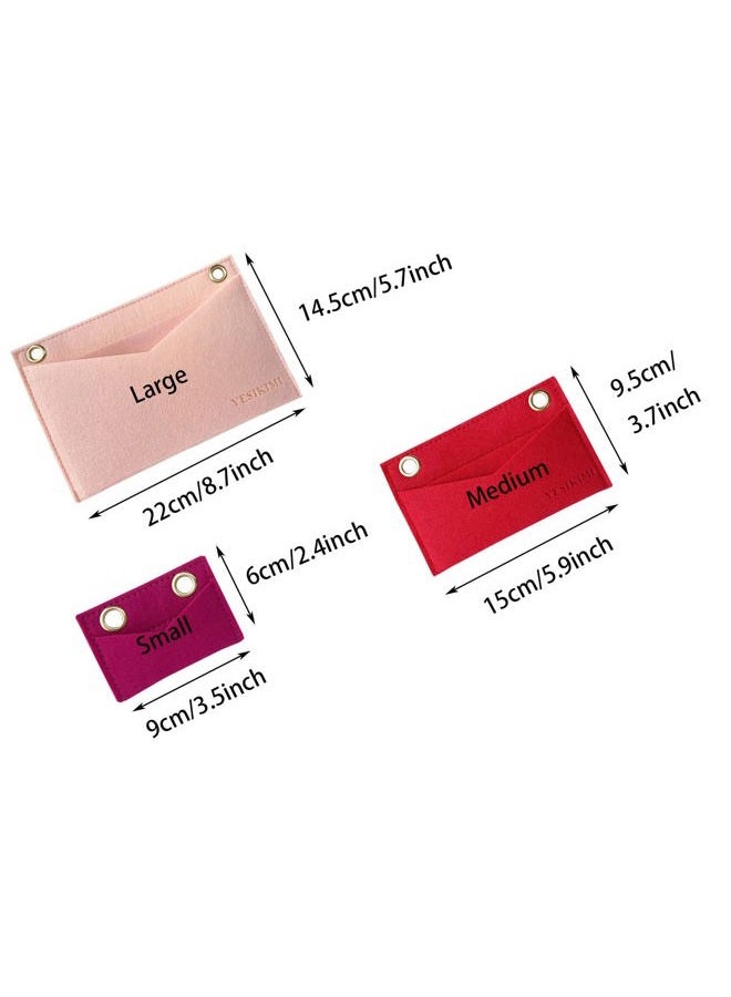 YESIKIMI 1 Set(3pcs) Felt Purse Organizer Insert with Chain Conversion Kit For Kirigami Pochette… - Image 3