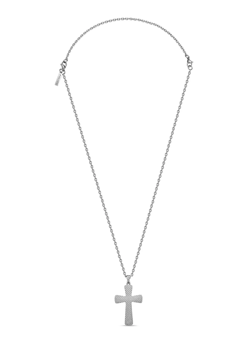 POLICE Cruz Stainless Steel Cross Pendant Necklace for Men