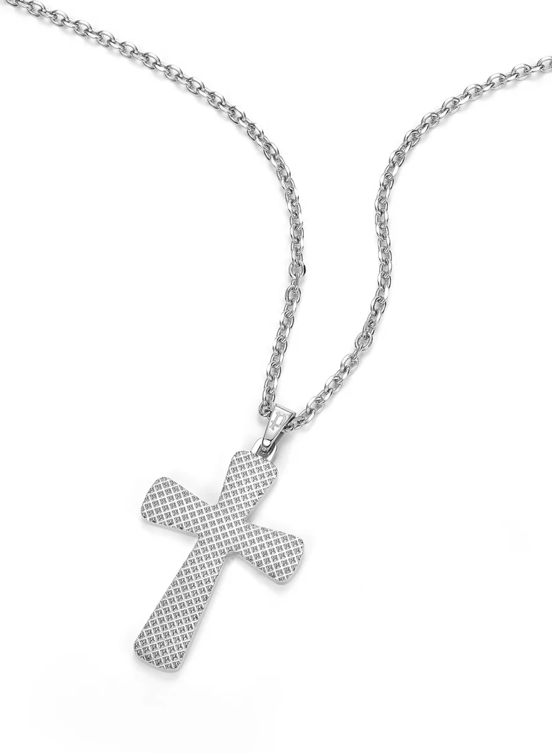 POLICE Cruz Stainless Steel Cross Pendant Necklace for Men