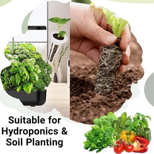 HiHOYA Herb & Salad Seed Pods for All Hydroponics Growing Systems, 8 Pods with 600+ Seeds of Basil, Spinach, Romaine, Red Cherry Tomato, Italian Parsley and Bell Pepper - Image 4