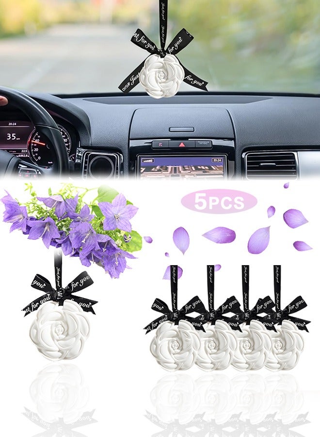 Sweet Life 5PCS Car Air Freshener, Blue Wind Chime Freshener, Aroma Ceramic Stone for Car, Bathroom, Office, Wardrobe Fragrance  - Image 1