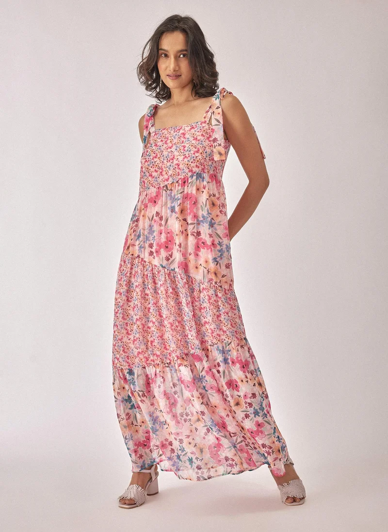 ذا ليبل لايف Floral Chiffon Tiered Maxi