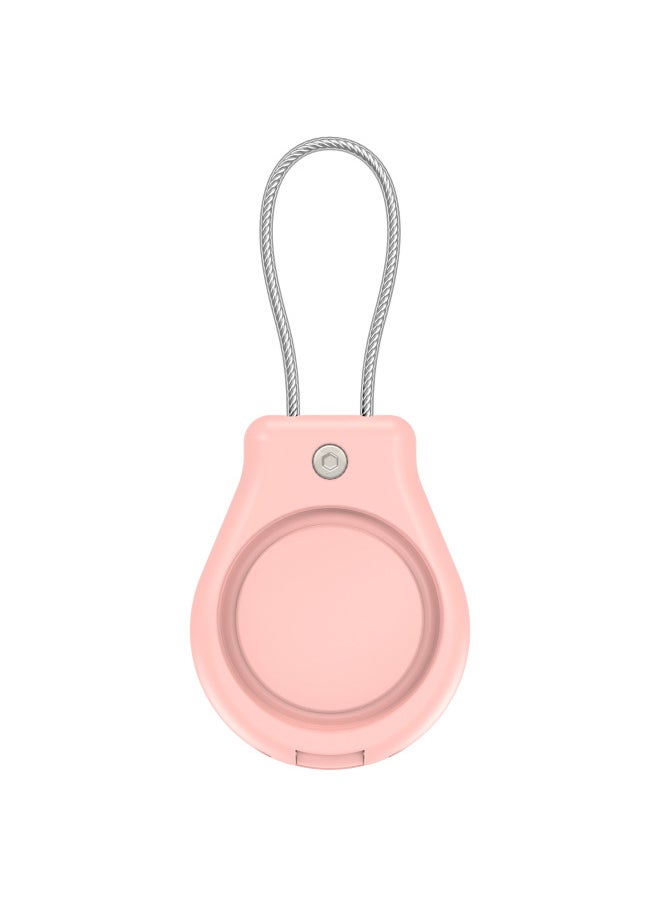 Generic - Suitable For Apple Airtag Protective Cover Locator Anti-loss Device Three-proof All-inclusive Safety Lock Metal Rope Protective Cover-Color:Pink-Applicable Models:Suitable For Apple Airtag Protective Case - Image 1