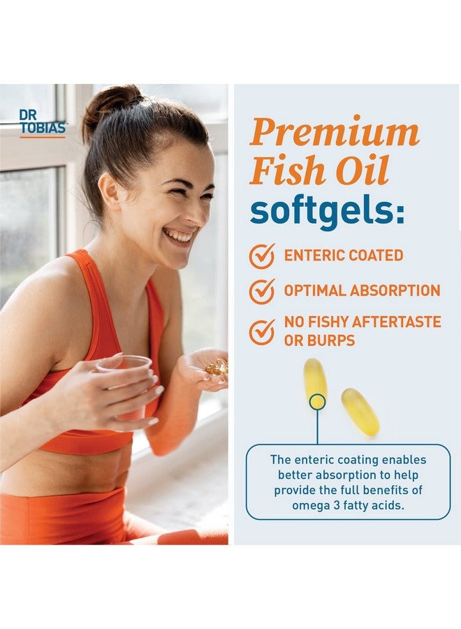 Dr. Tobias Omega 3 Fish Oil, 2000mg Triple Strength with 800mg EPA 600mg DHA Per Serving, Fish Oil Omega 3 Supplements for Heart, Brain & Immune Support, 90 Softgels, 45 Servings - Image 4
