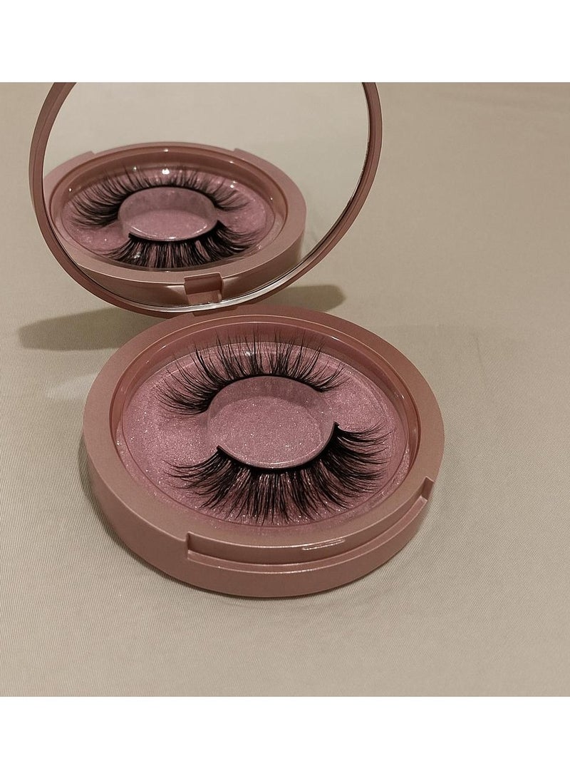 طقم رموش ثنائي فاخر رقم 4 و 1 مع مرآة داخلية - Image 2