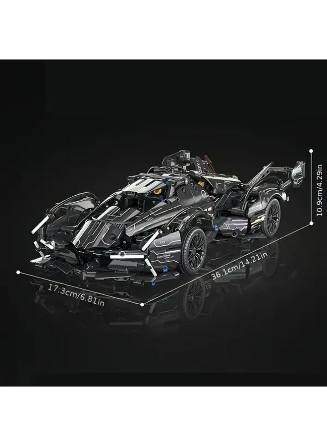 سيارة مكعبات البناء السوداء نموذج قابل للجمع بأفلام السيارات هدية عرض أنيقة - Image 2