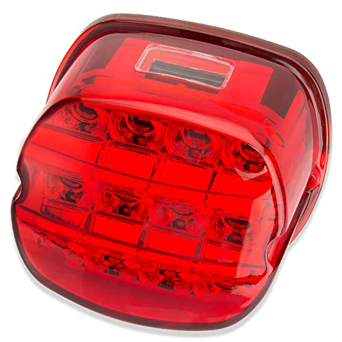 HAZAWA Layback LED Tail Lamp Rear Brake Light Taillights Assembly Compatible with Harley Davidson Sportster 883 1200 Dyna Road King Electra Glide Softail Street Glide Touring(Red) - Image 1