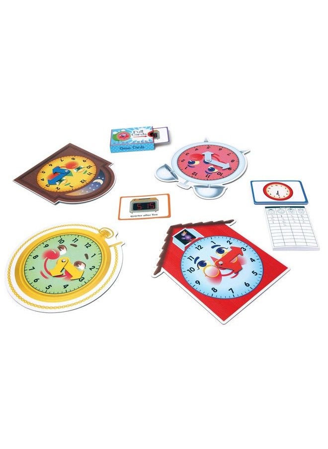 eeboo : Time Telling Game Develops Time Telling Skills Learn To Read A Clock Includes A Score Pad 4 Clocks And 50 Game Cards For 2 To 4 Players Perfect For Ages 5 And Up  - Image 4