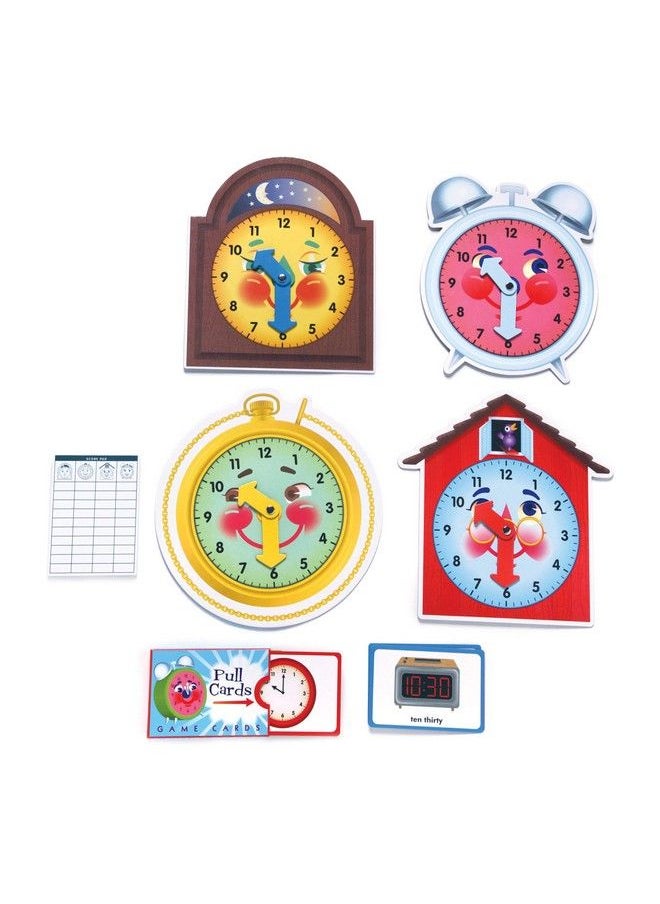 eeboo : Time Telling Game Develops Time Telling Skills Learn To Read A Clock Includes A Score Pad 4 Clocks And 50 Game Cards For 2 To 4 Players Perfect For Ages 5 And Up  - Image 5
