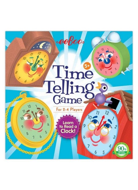 : Time Telling Game Develops Time Telling Skills Learn To Read A Clock Includes A Score Pad 4 Clocks And 50 Game Cards For 2 To 4 Players Perfect For Ages 5 And Up