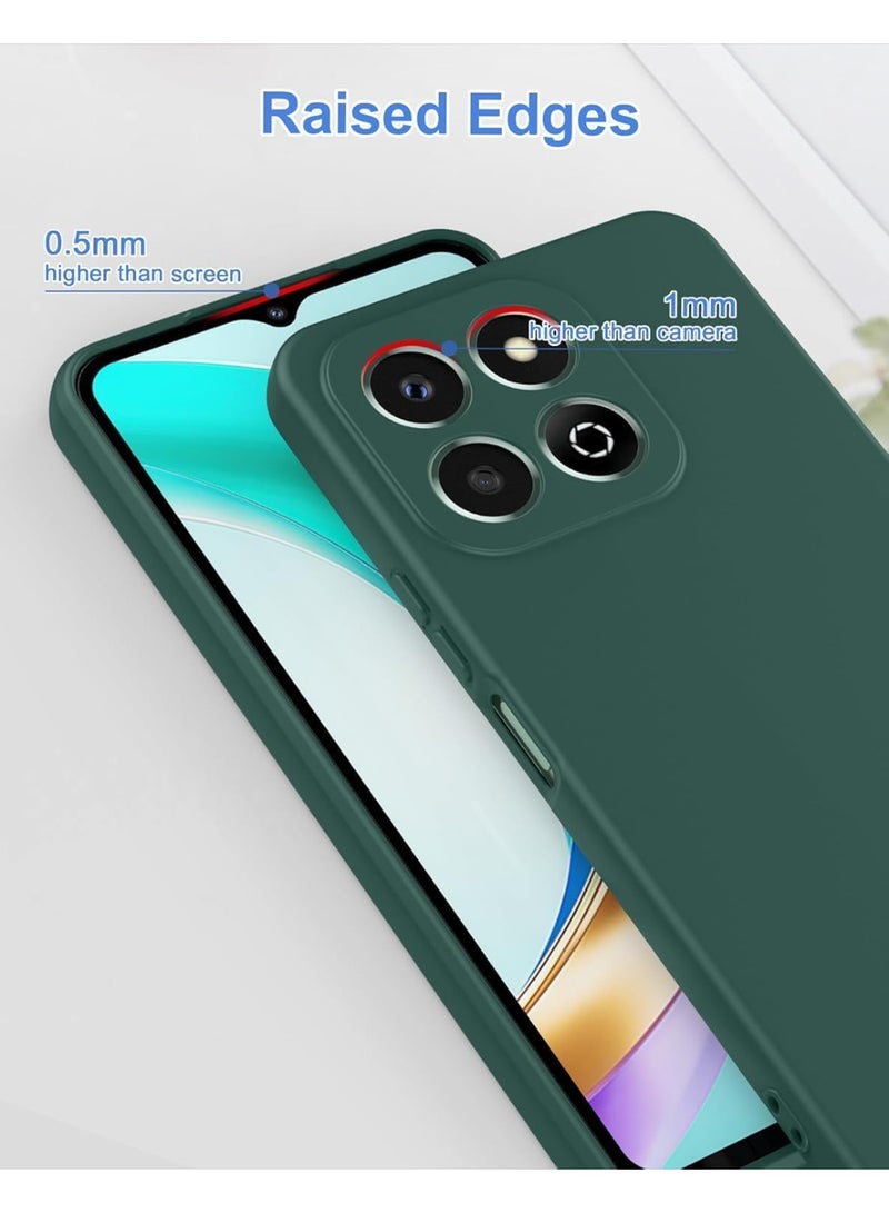 Muzz Case for Honor X7d Soft Silicone TPU Case Lightweight Protective Cover Smooth Finish Camera Protective Shock Absorbant Stylish Case for Compatible with Honor X7d Green - Image 4