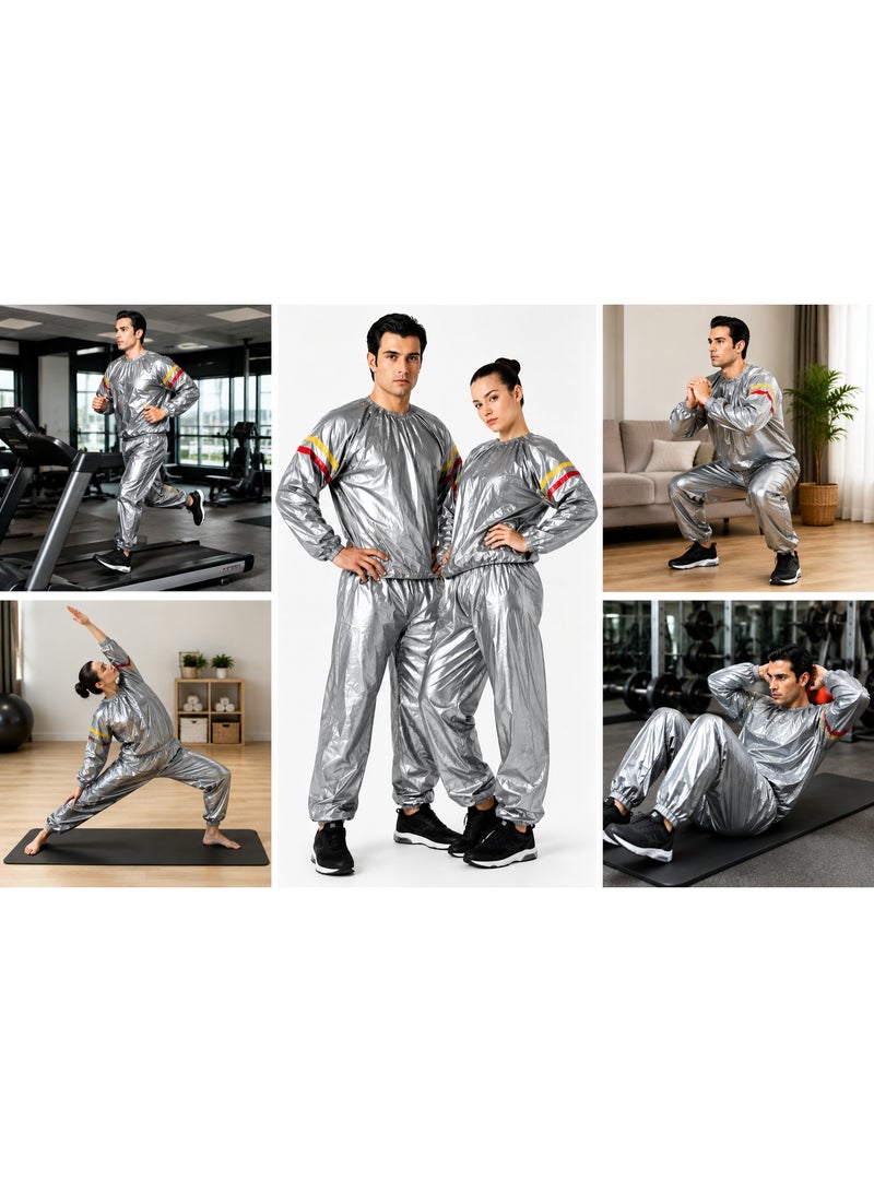 1-Piece Thermal Sauna Suit Size XL For Men & Women, Sweat Enhancing Fitness Training Suit - Image 4