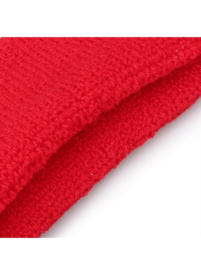 Mallofusa - 10 Pcs Sports Basketball Headband/Sweatband Head Sweat Band/Brace Gift Party Outdoor Activities (Red) - Image 1