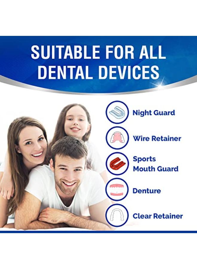 Dental Duty أقراص تنظيف أطقم الأسنان (كمية تكفي لمدة 8 أشهر) - منظف يزيل البلاك والروائح والبقع من أطقم الأسنان والمثبتات وواقيات الليل وواقي الفم وتقنية إنفيزلاين والأجهزة السنية القابلة للإزالة.  - Image 5