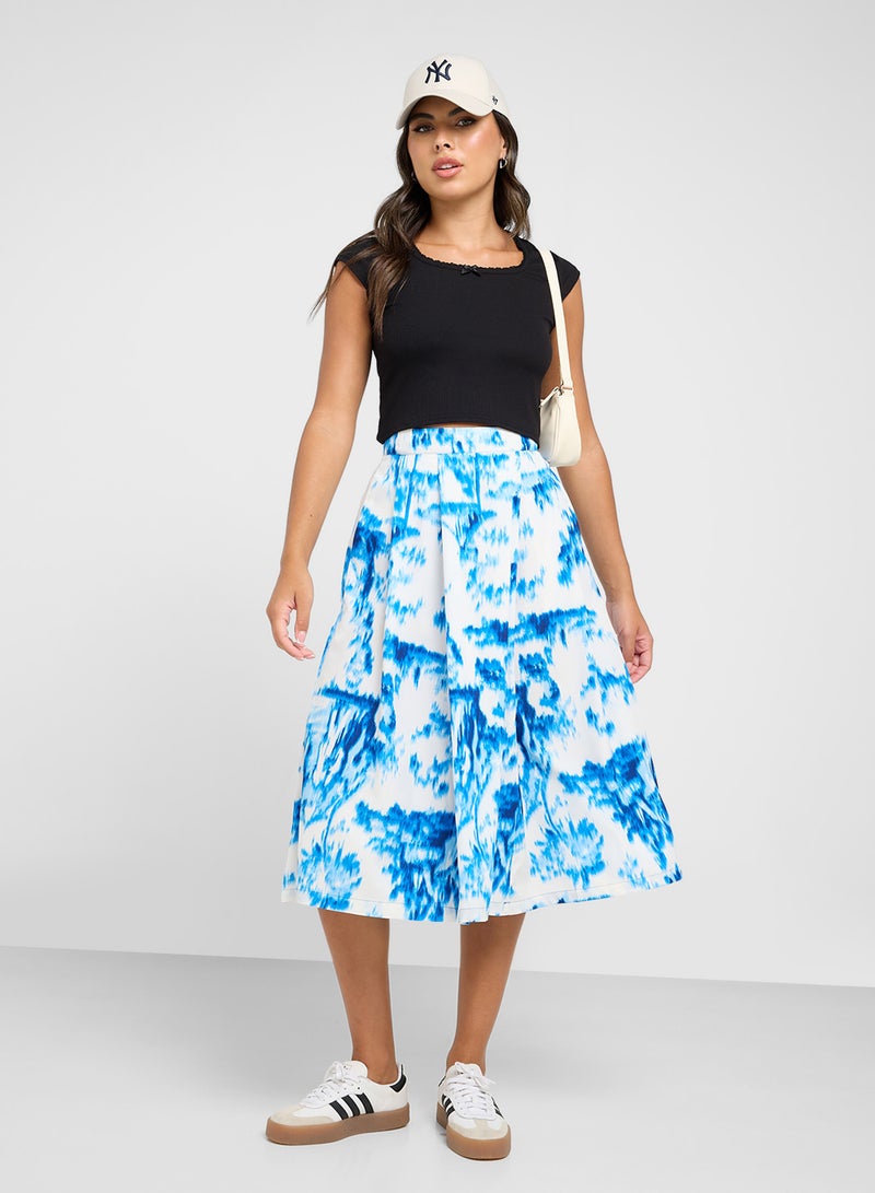 Ginger Floral Print Box Pleat Maxi Skirt  - Image 1