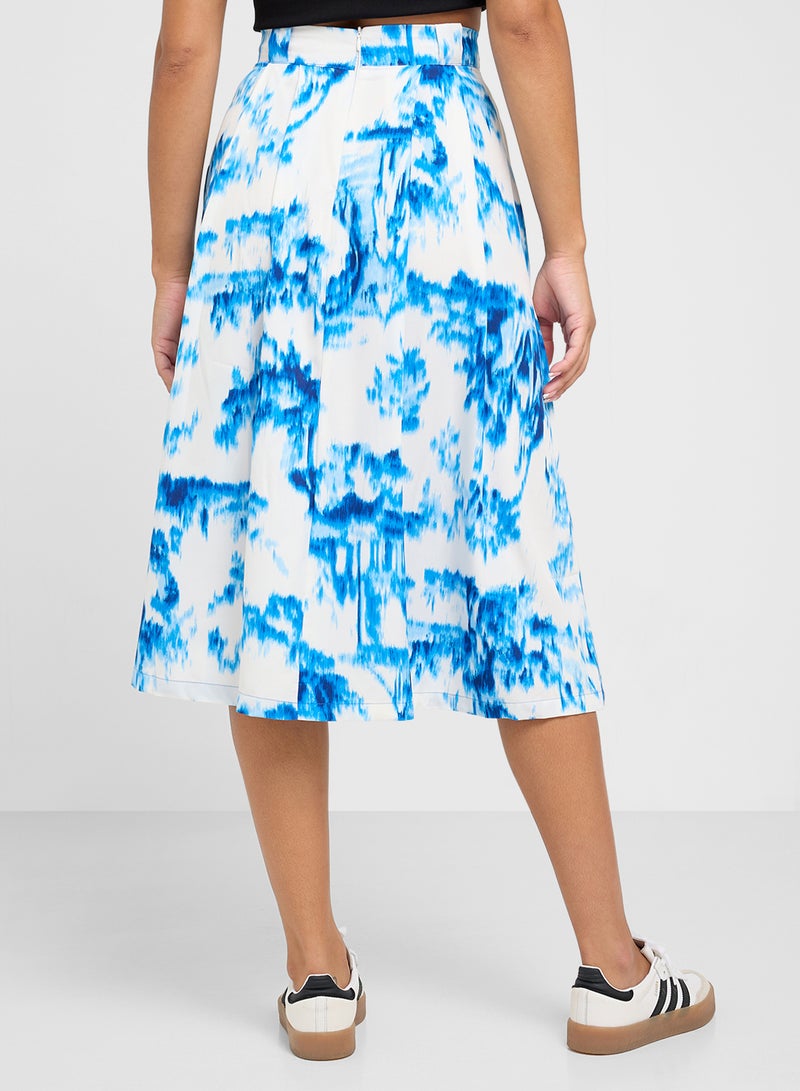 Ginger Floral Print Box Pleat Maxi Skirt  - Image 3