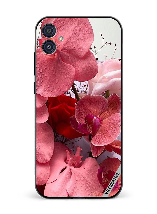 VR CREATIVE Protective Case Cover For Samsung Galaxy M04/F04 Flower Design Multicolour - Image 1