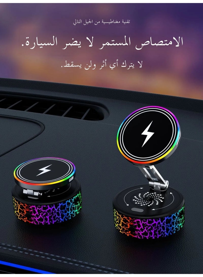Universal Rechargeable Electric Vacuum Magnetic Car Phone Holder - Multifunctional Auto Mount Stand for All Smartphones - Image 2
