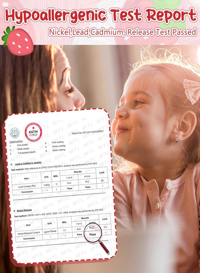 BESTEEL Hypoallergenic Screw Back Earrings for Girls Kids Women 10 Pairs Surgical Steel Earrings for Sensitive Ears Cute Flower Butterfly Toddler Screwback Stud Hoop Christmas Stocking Stuffers Gift - Image 2