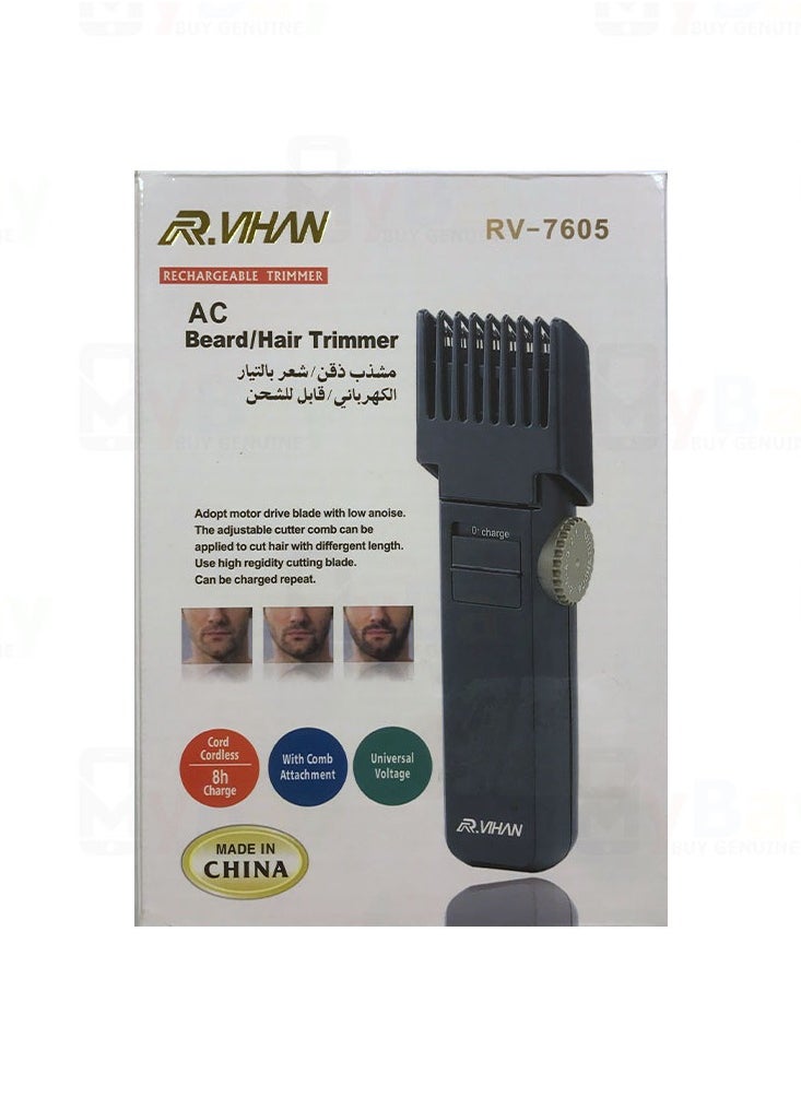 R.VIHAN - Professional Rechargeable Electric Hair Trimmer Black - Image 1