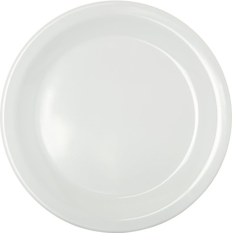 Carlisle FoodService Carlisle FoodService Products Kingline Reusable Plastic Plate Dessert Plate for Home and Restaurant  Melamine  6.5 Inches  White  (Pack of 48)  - Image 3
