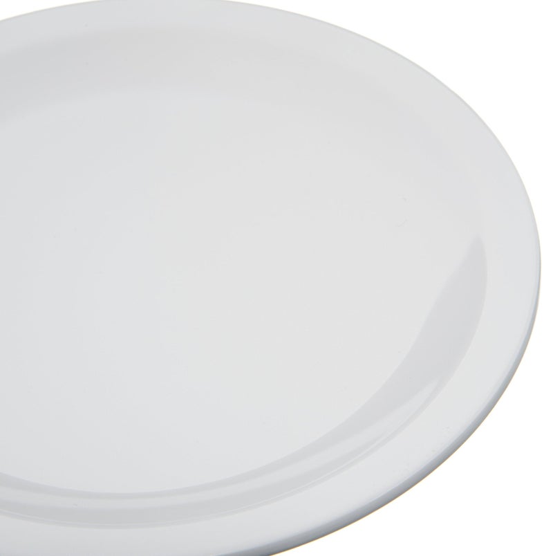 Carlisle FoodService Carlisle FoodService Products Kingline Reusable Plastic Plate Dessert Plate for Home and Restaurant  Melamine  6.5 Inches  White  (Pack of 48)  - Image 4