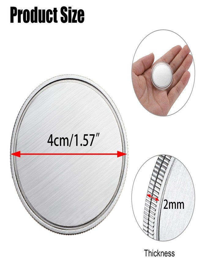 OwnMy 15PCS Blank Challenge Coins for Laser Engraving, 1.6 Inch Laser Engraving Blank Zinc Alloy Coins Metal Stamping Coins with Acrylic Protection Boxes, Custom Blank Coins Collections for DIY Crafts - Image 3