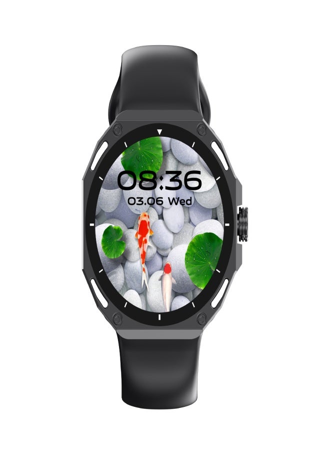 AROAQ V18ProMax Smartwatch – 1.52" Display, Heart Rate & Temperature Monitor, BT Calling & Music, Fitness Tracker, Multi-Sports Modes, Magnetic Charging – Compatible with Android & iOS ( Silicone Strap ,Black) - Image 2