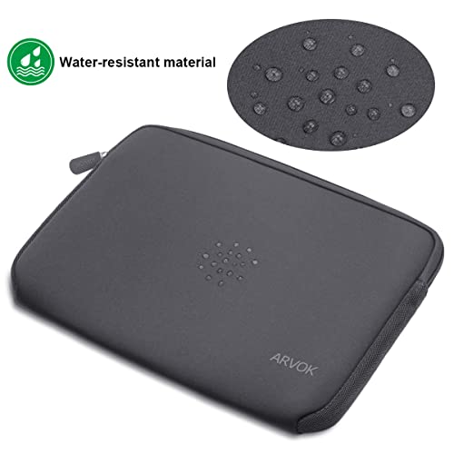 Arvok 13 13.3 14 Inch Laptop Sleeve Case for MacBook Pro/MacBook Air 13-14 inch, Water-Resistant Notebook Chromebook Computer Pouch, Carrying Bag Cover for HP/Dell/Lenovo/Asus/Acer, Gray - Image 5