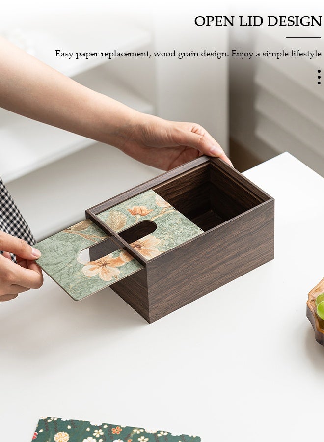 DUNISO Wood Tissue Box Cover, Modern Tissue Box, Decorative Paper Box, Napkin Holder, Tissue Box Dispenser Box for Facial Tissue, Napkins, Dryer Sheets, Facial Tissue Holder for Bathroom, Countertop, Kitchen, Bedroom Dresser and Office Room - Image 4