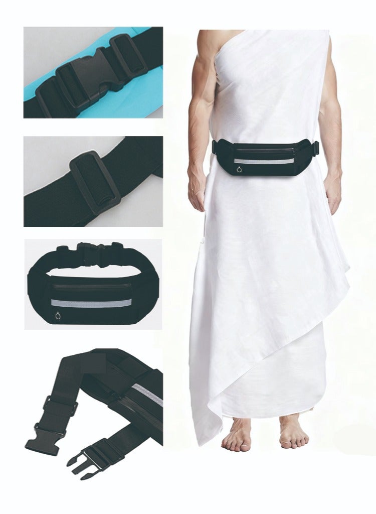 Ihram belt, Ahram belt,Umrah Waist Bag Multi-functional Outdoor Sports Waist Bag - Slim & Portable Fanny Pack for Running & Fitness - Image 2