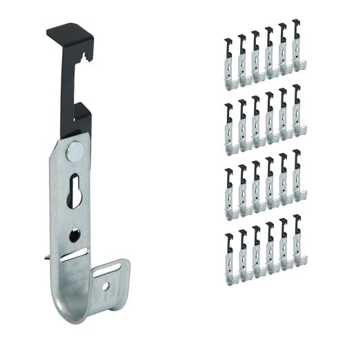 ICC Batwing J Hook 3/4” Without Retainer Clip - Galvanized Steel Cable Management Hooks for Hanging Cable to Hanger Wire and Threaded Rod - Rust-Resistant, EIA and TIA Compliant - 3/4 Inch 25 Pack - Image 1