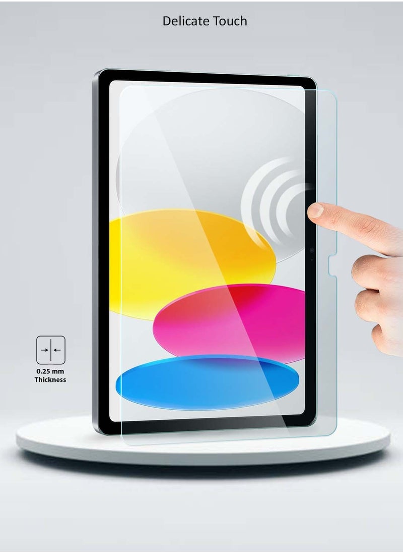Wtech - Apple iPad 10 2022 10th Generation 10.9 Inch 2022 Premium Series Anti Blu-Ray Curved Edges Full Cover Full Glue Tempered Glass Screen Protector (TSGPCN) - Clear - Image 1