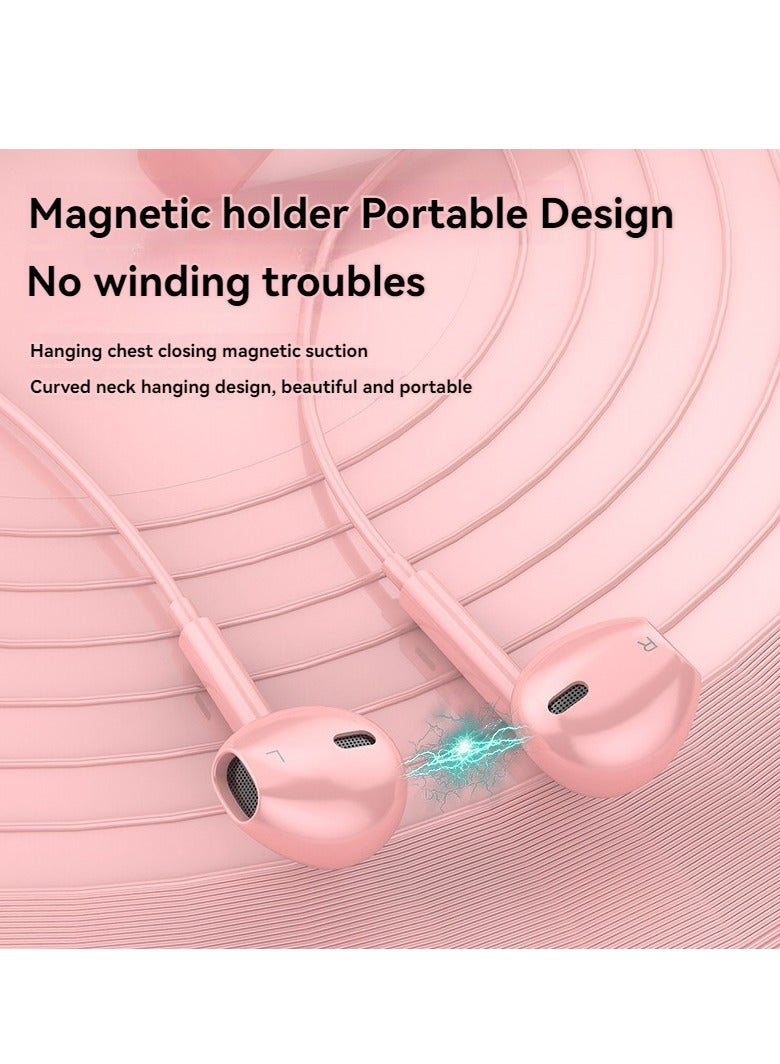New Bluetooth G02 Headphones Wireless Noise Canceling Earplugs In-Ear Sports Headphones Pink  - Image 3