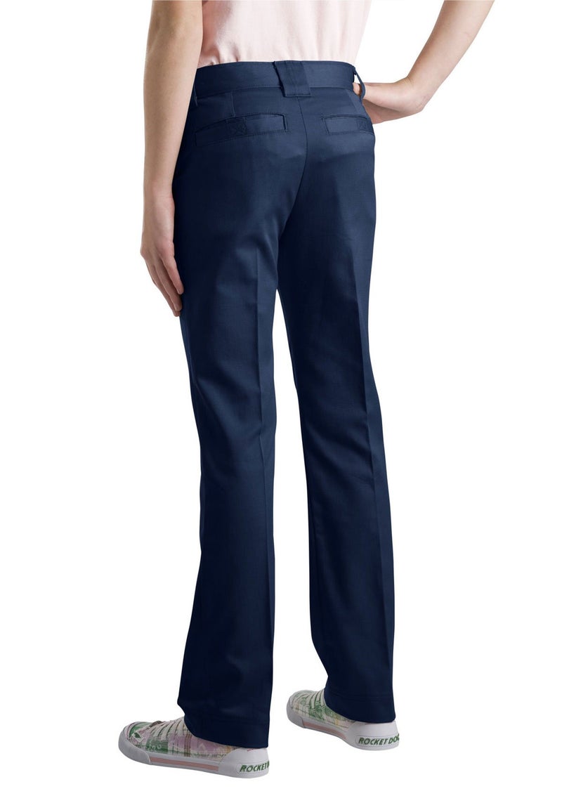 Dickies بنطال ضيق مستقيم للفتيات من ديكيز للأطفال 2-6X، كحلي داكن، 4 - Image 2