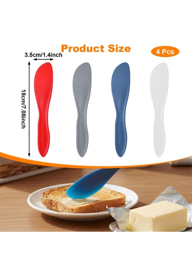 4Pcs Plastic Butter Knife Spreader Multi-Purpose Kitchen Tool for Cheese Cream Icing - Image 2