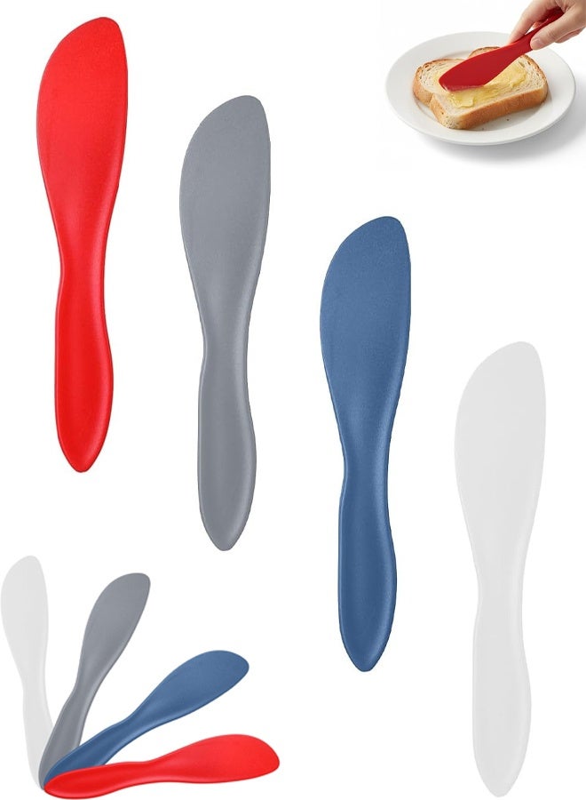 4Pcs Plastic Butter Knife Spreader Multi-Purpose Kitchen Tool for Cheese Cream Icing - Image 1