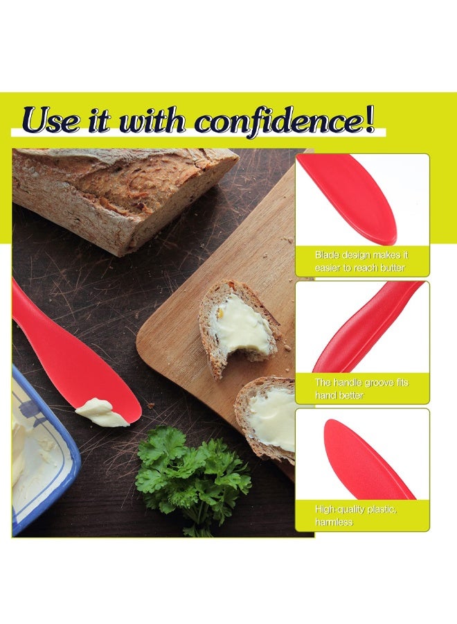 4Pcs Plastic Butter Knife Spreader Multi-Purpose Kitchen Tool for Cheese Cream Icing - Image 3
