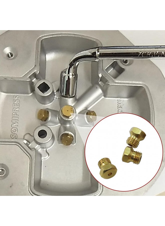 MCAMPAS مجموعة تحويل فوهة موقد MCAMPAS الغازي - قطع غيار فوهة نحاسية للغاز الطبيعي وغاز البروبان LP - فوهة حرق M6x0.75 مم - رأس رش الغاز 0.3/0.4/0.7/0.8/0.9/1.0/1.1/1.2/1.5/1.7/1.9 مم - إجمالي 36 قطعة - Image 3