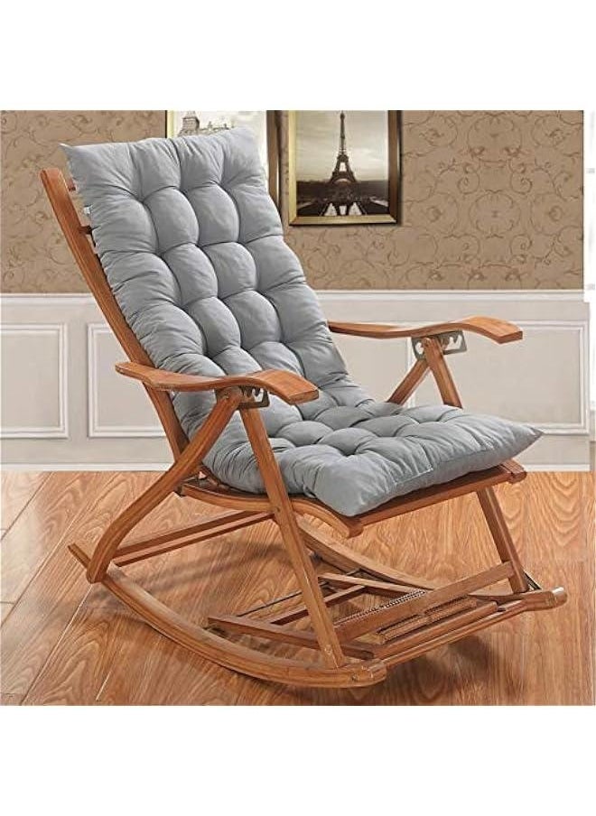 Generic Lounge Chair Cushion Pad,Thickened Patio Garden Indoor Outdoor Rattan Recliner Portable Sustainable Sun Lounger Cushion,Window Seat Mattress Gray 48x120cm(19x47inch)  - Image 1