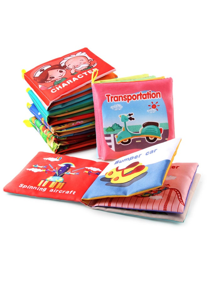 Three-dimensional Baby Cloth Book Early Education Toy English Palm Book Animal Digital Cognition Baby Cloth Book - Image 3
