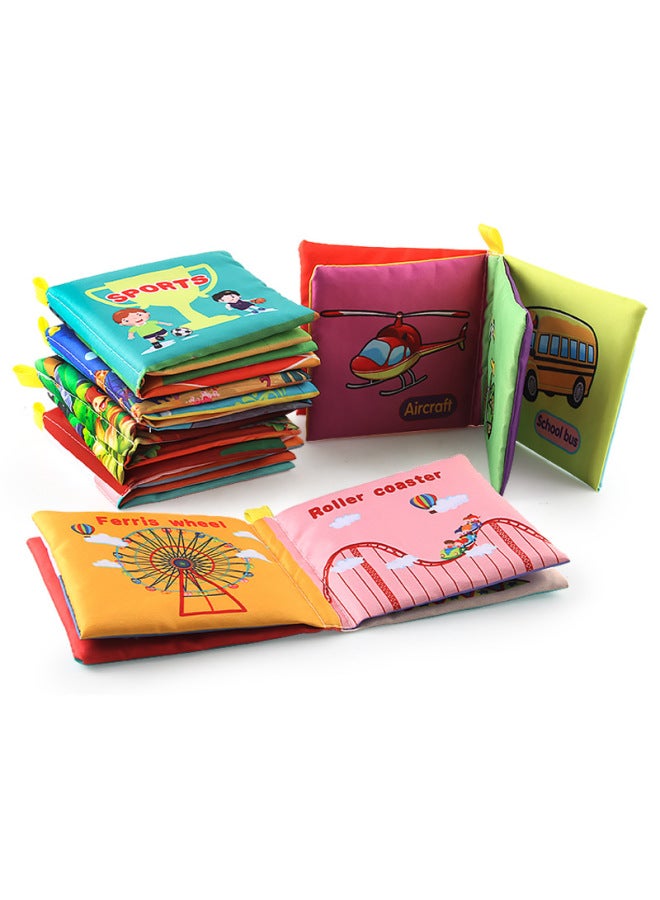 Three-dimensional Baby Cloth Book Early Education Toy English Palm Book Animal Digital Cognition Baby Cloth Book - Image 2