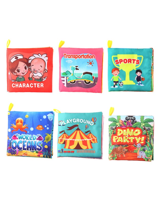 Three-dimensional Baby Cloth Book Early Education Toy English Palm Book Animal Digital Cognition Baby Cloth Book - Image 4