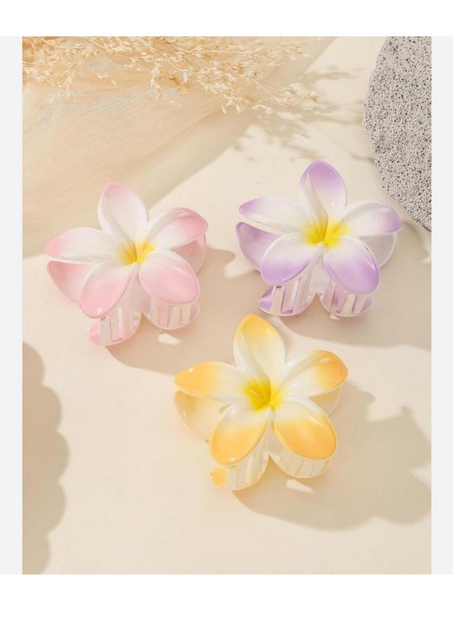 Lichie Flower Shape Hair Claw Clip For Hair For Girls and Women- 4 Piece Random color Multi Color - Image 5