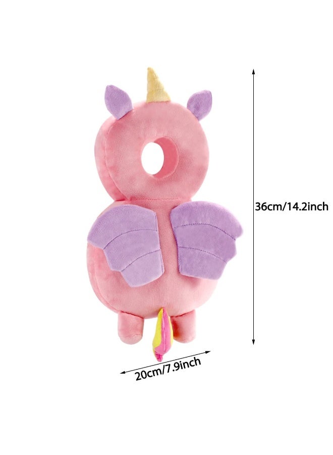 Umtiti Baby Head Protector Pad Safety Pad for Walking & Crawling, Toddlers Head Safety Adjustable Back-Pack,Pink Unicorn (US) - Image 2