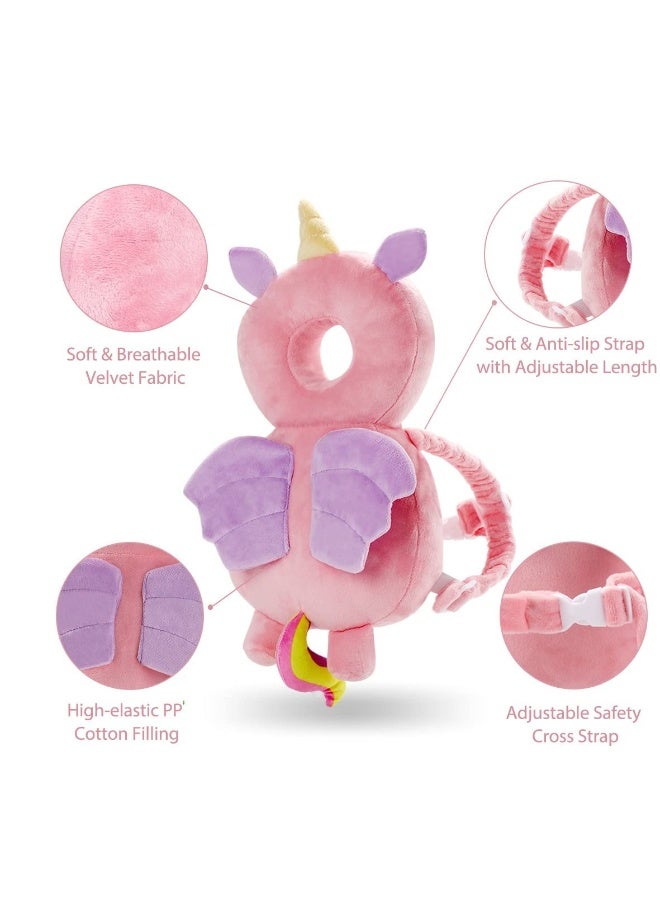 Umtiti Baby Head Protector Pad Safety Pad for Walking & Crawling, Toddlers Head Safety Adjustable Back-Pack,Pink Unicorn (US) - Image 3