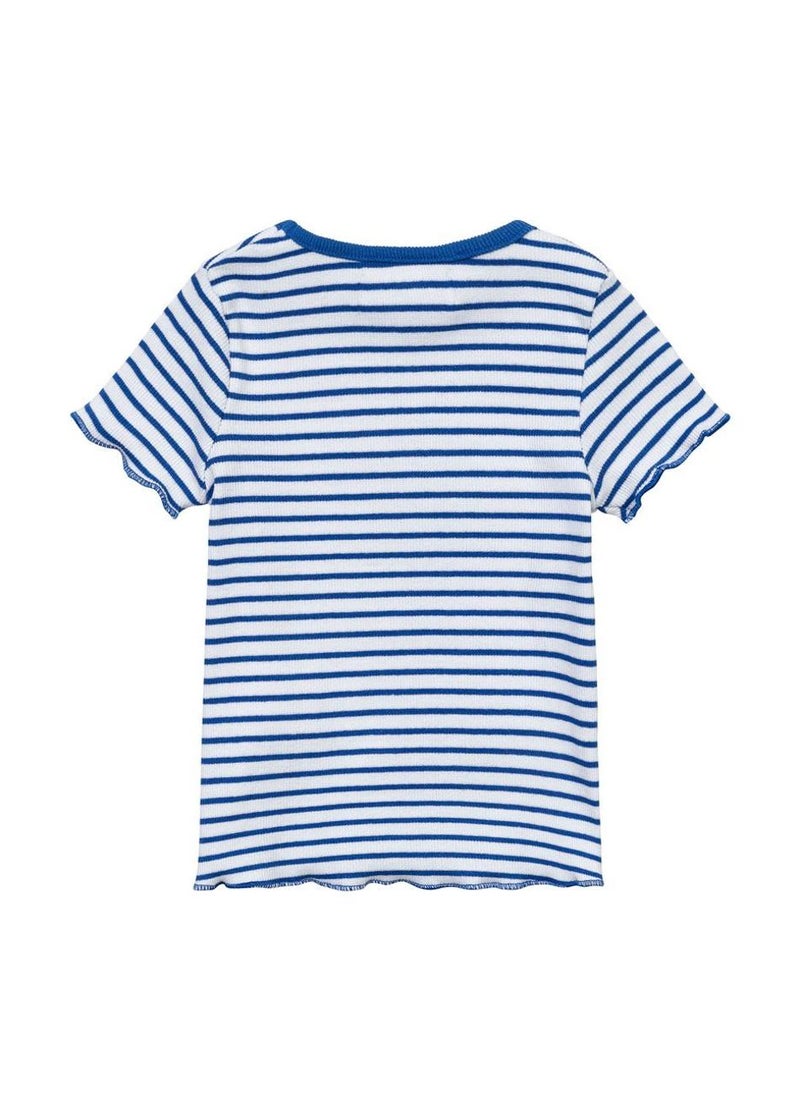 مينوتي تيشيرت مضلع للمراهقات بقصة ضيقة - Image 3