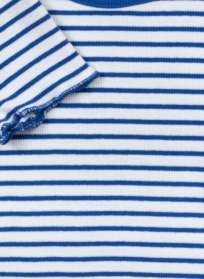 مينوتي تيشيرت مضلع للمراهقات بقصة ضيقة - Image 4