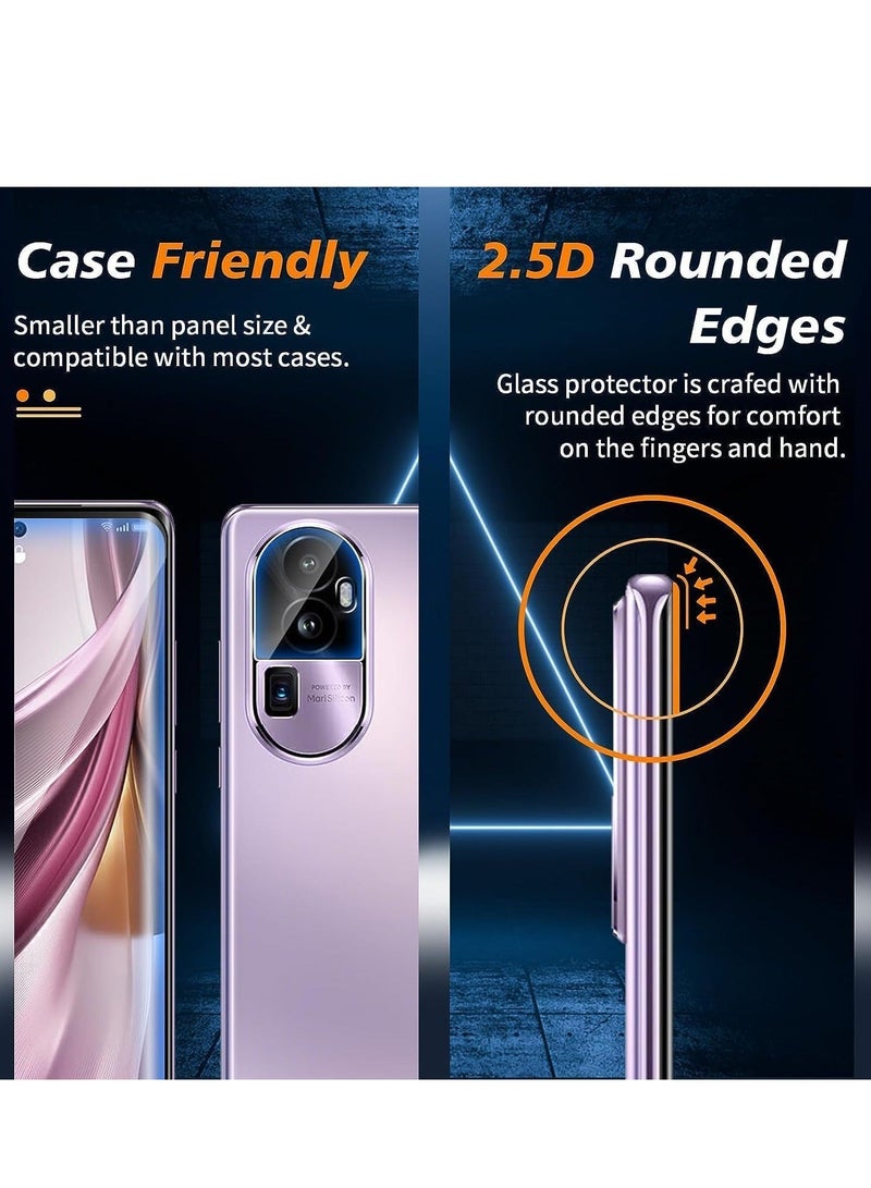 SHOPI 2 Pack 5D Clear Tempered Glass for OPPO – Ultra HD Screen Protector with Full Edge-to-Edge Coverage, 9H Hardness, Anti-Scratch, Smudge Resistant, Bubble-Free, Case Friendly, Easy DIY Installation for OPPO Smartphones OPPO A77S - Image 3